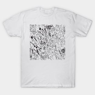 Fantasy. Black and White T-Shirt